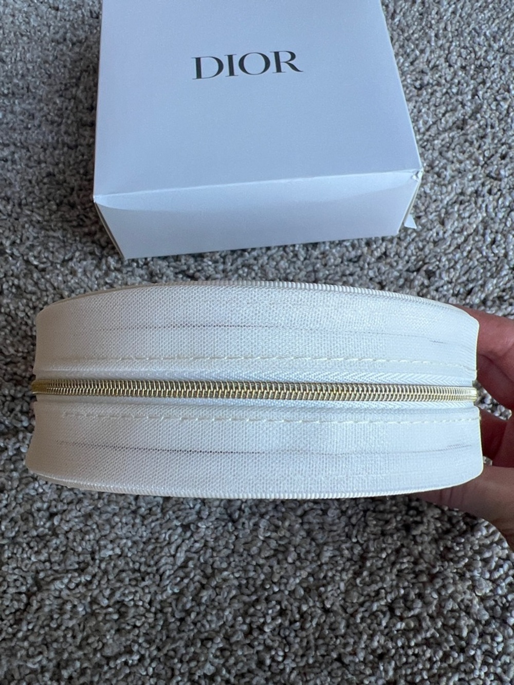 Dior White & Pink Embroidered Butterfly Mesh Pouch NIB - Picture 4 of 10